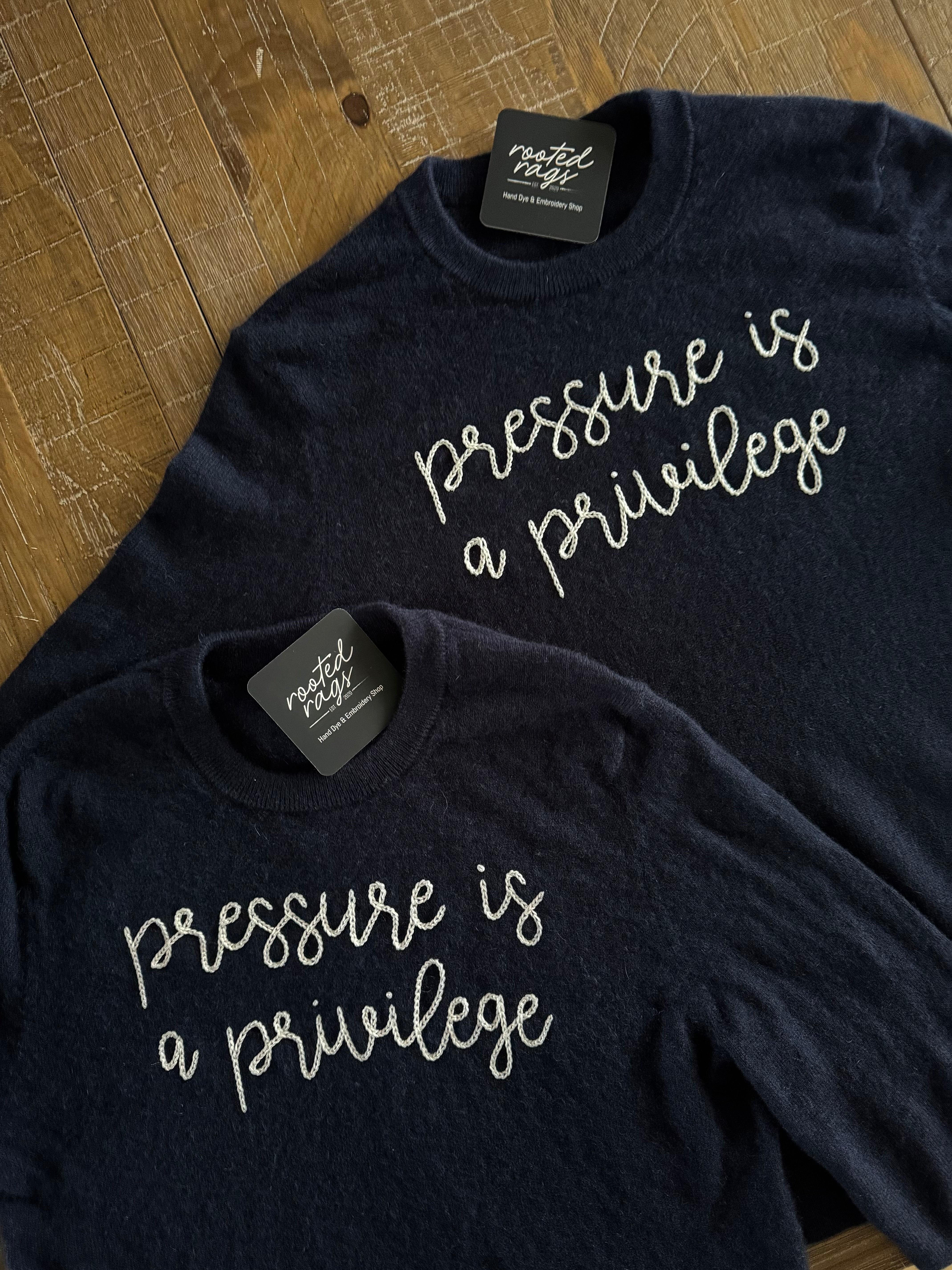 Design Your Own Hand Embroidered Men's Cashmere Sweater