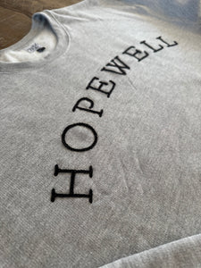 Hopewell Hand Embroidered Adult Sweatshirt or T-Shirt