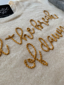 Design Your Own Hand Embroidered Women’s Cashmere Sweater