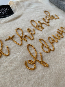 Design Your Own Hand Embroidered Men's Cashmere Sweater