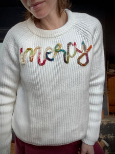 Mercy Hand Embroidered Women's Sweater