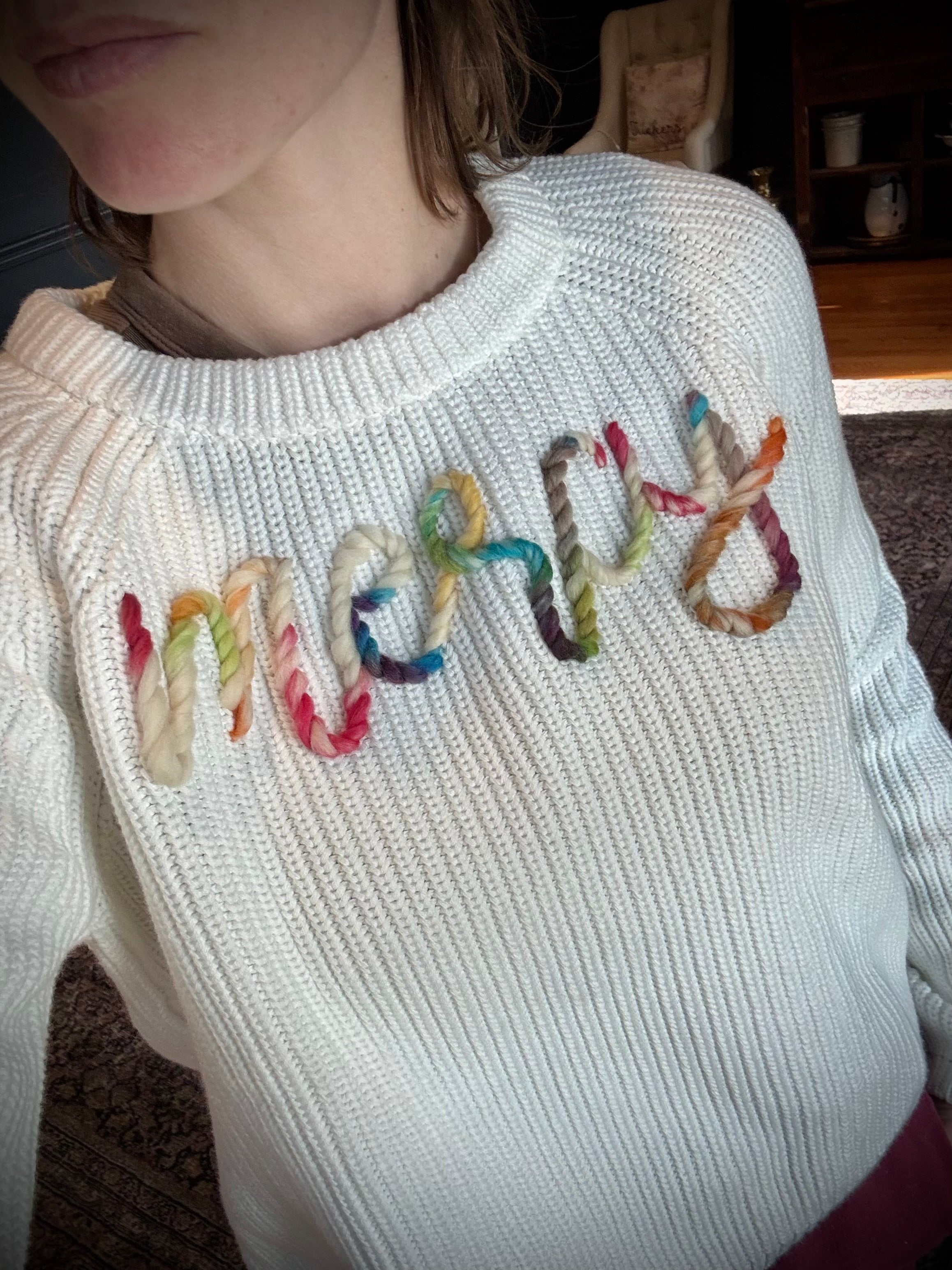 Mercy Hand Embroidered Women's Sweater