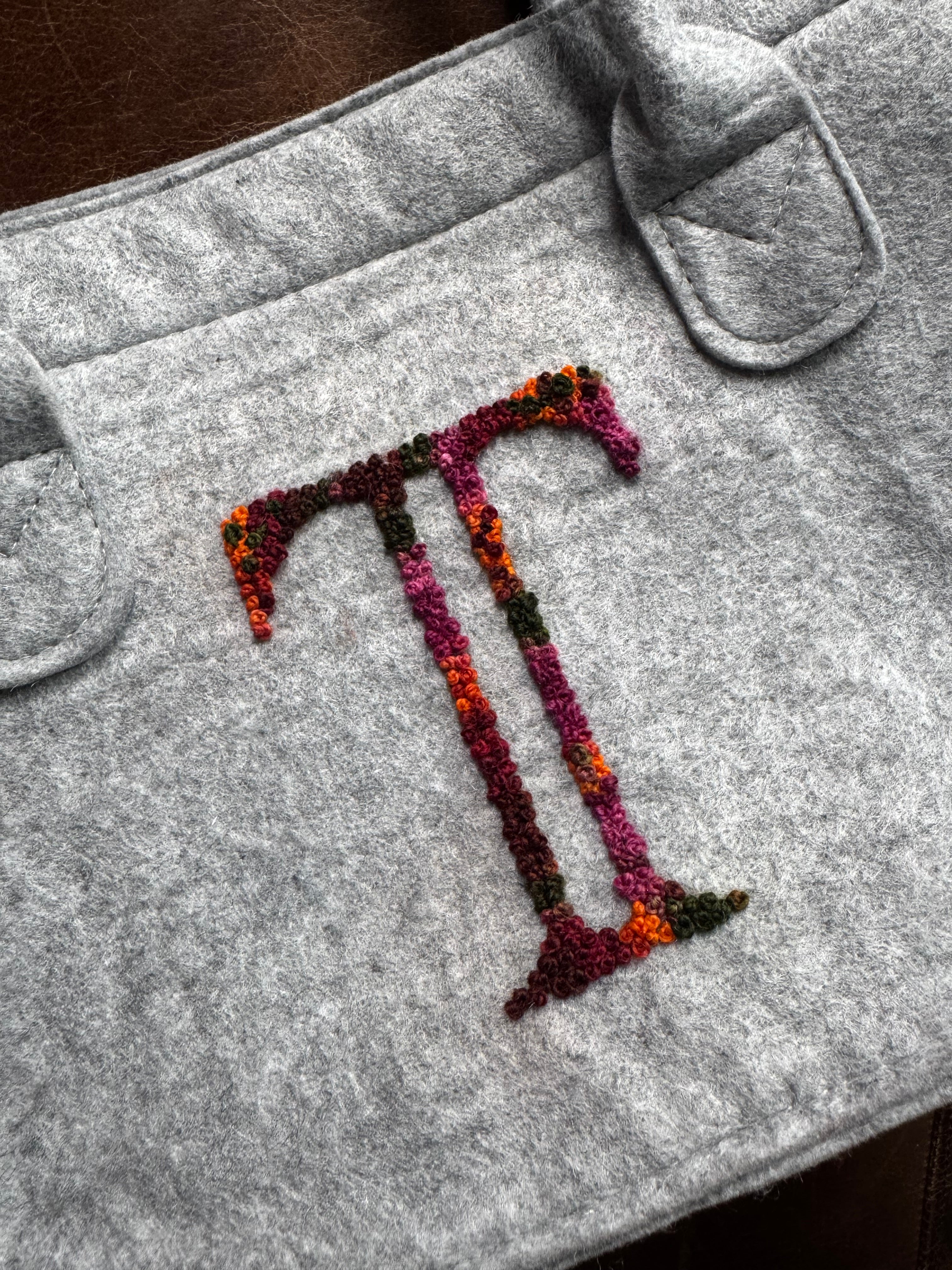 Hand Embroidered Felt Tote