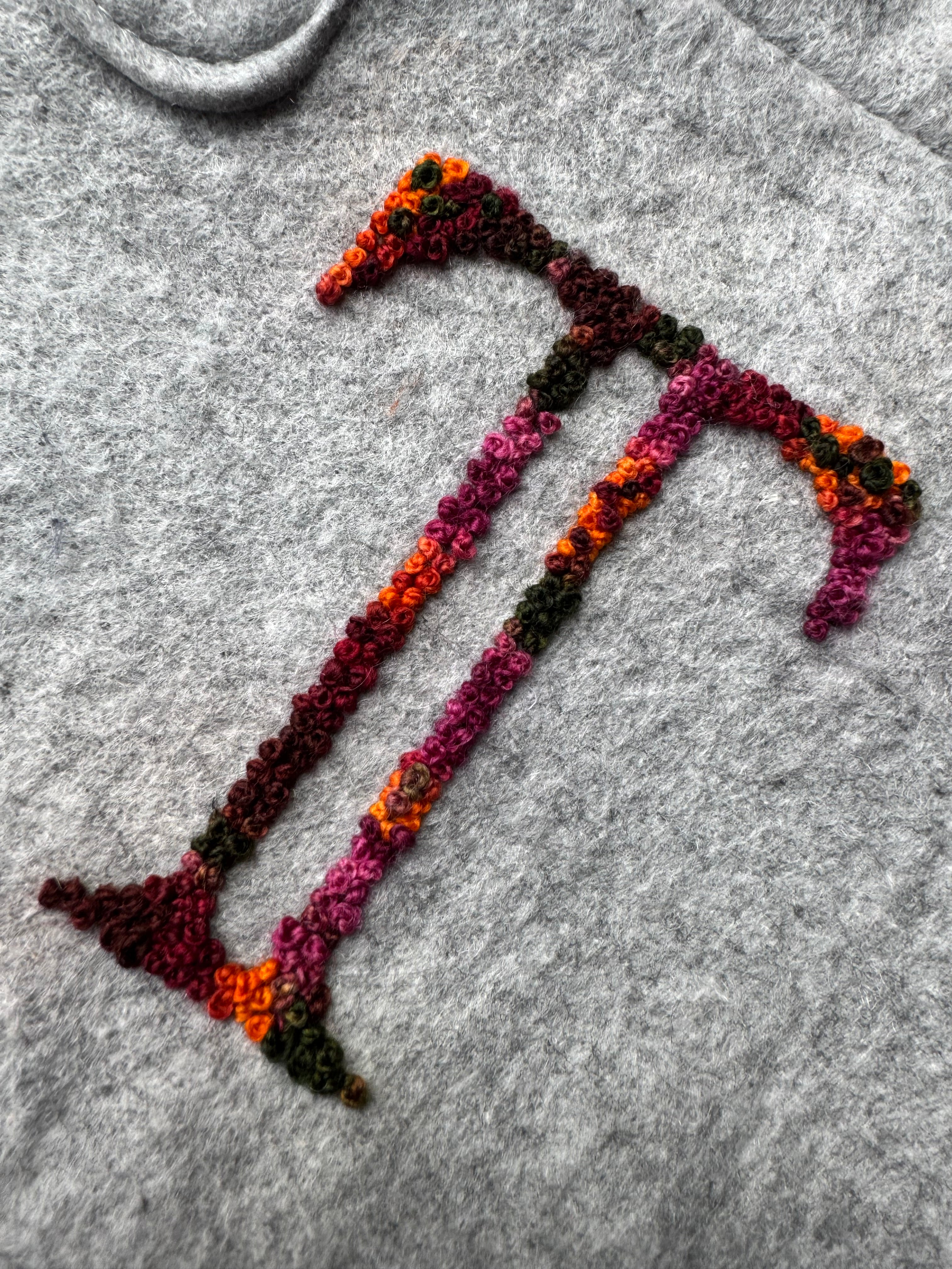 Hand Embroidered Felt Tote