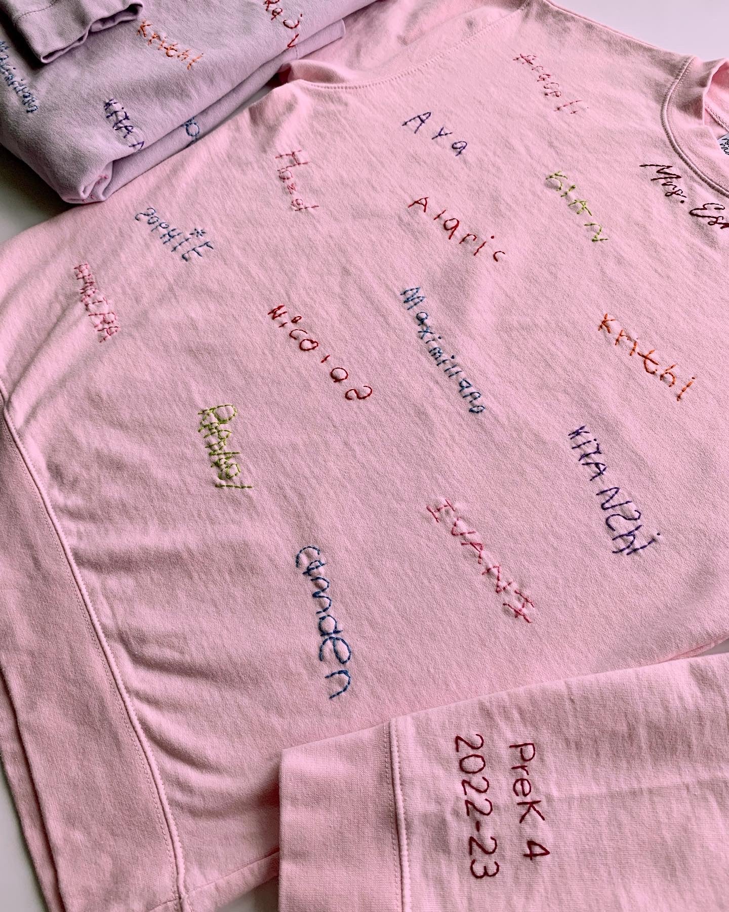 Kids' Names Hand Embroidered Sweatshirt