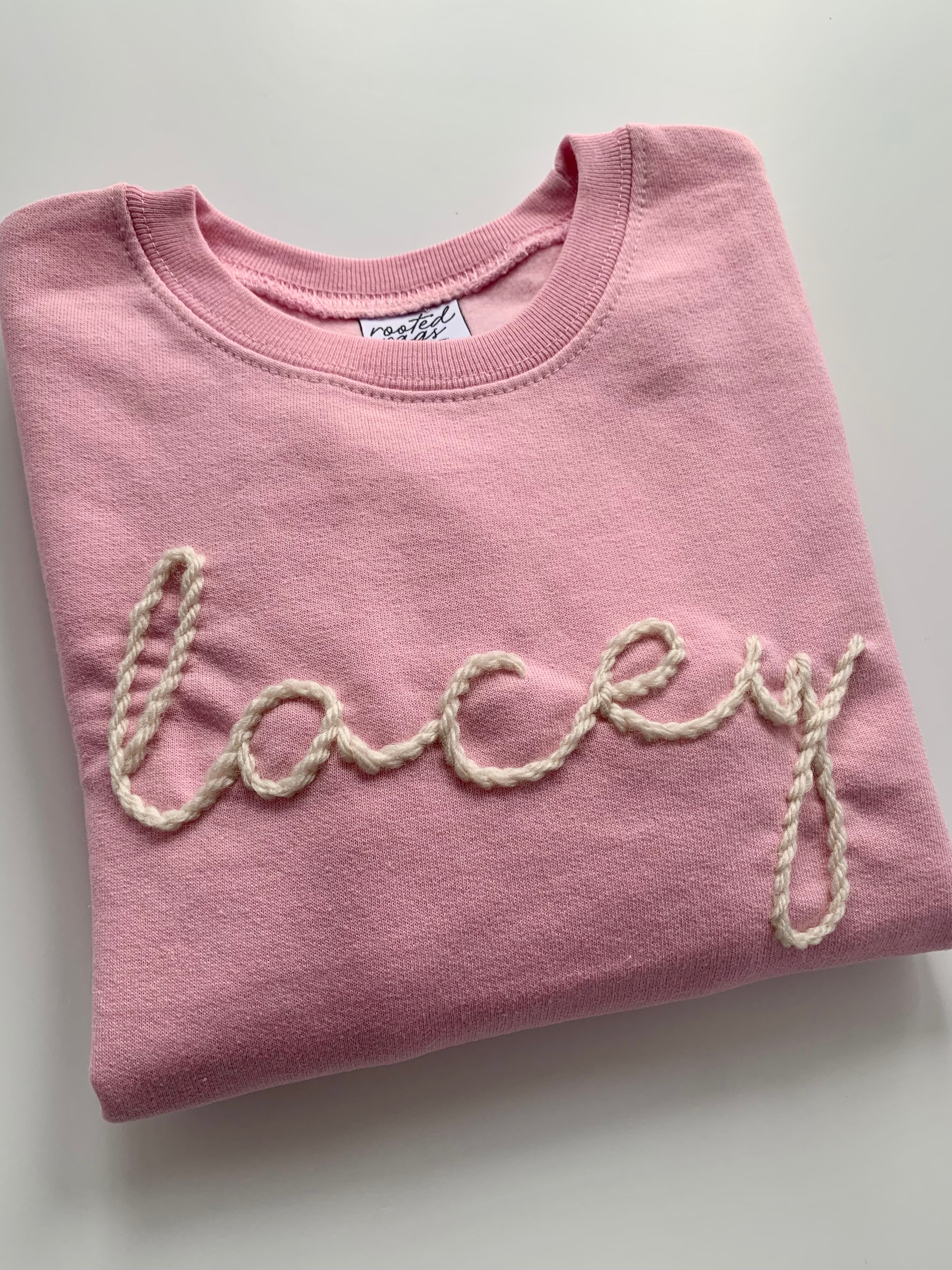 Hand sales embroidered sweatshirt