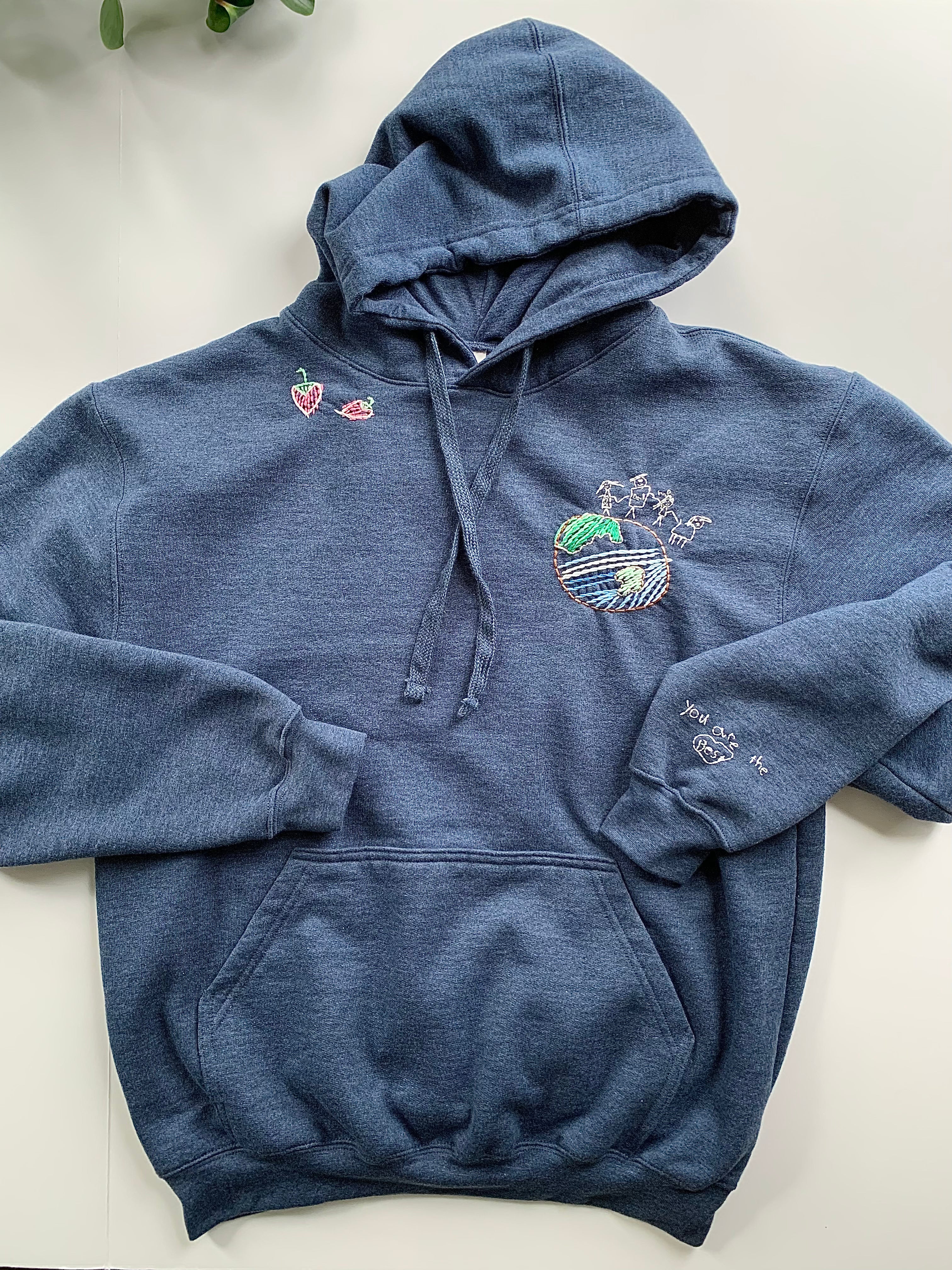Custom champion 2025 hoodie embroidery