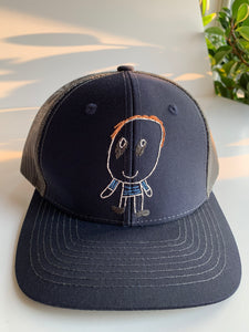 Hand Embroidered Kids' Drawing Adult Hat