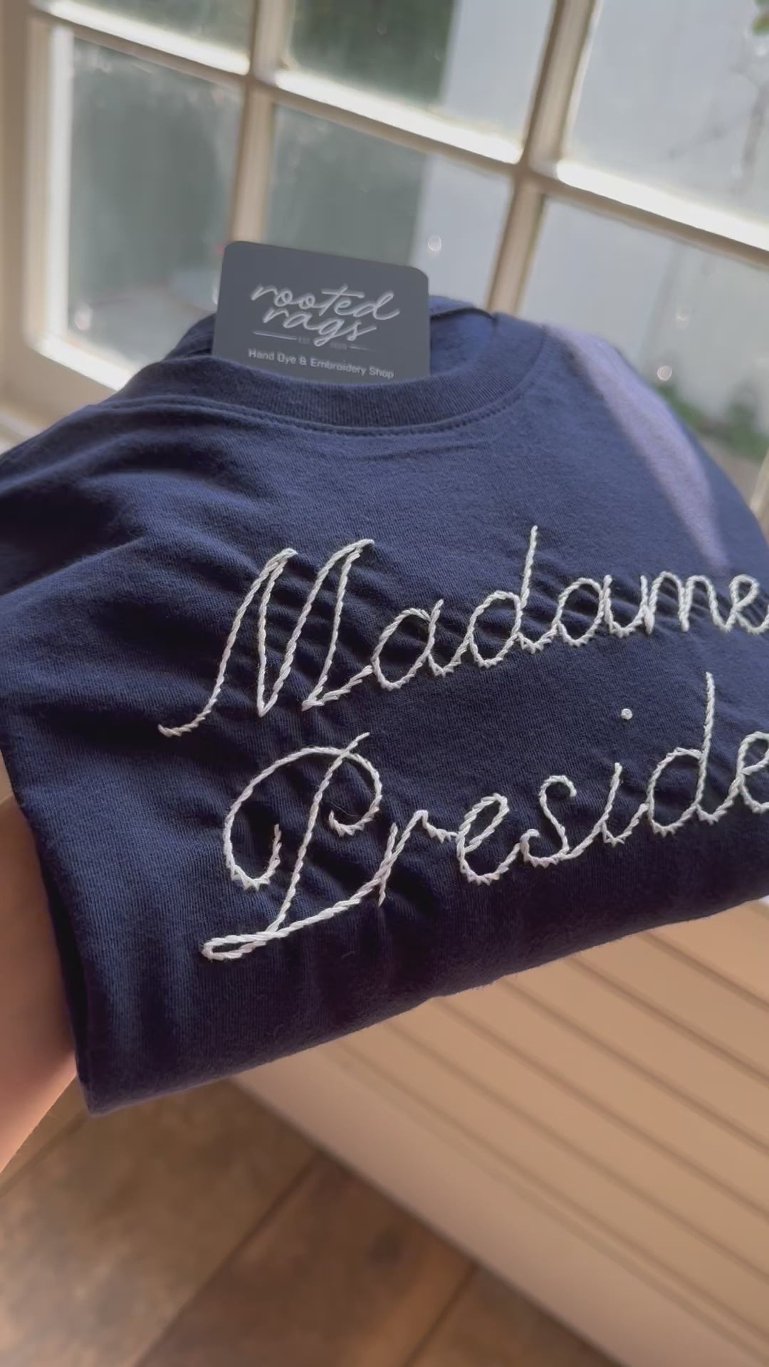 Madame President Hand Embroidered T-Shirt