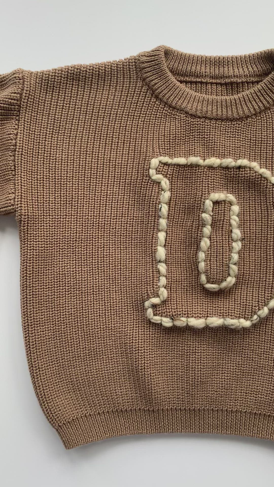 Hand Embroidered Varsity Letter Sweater