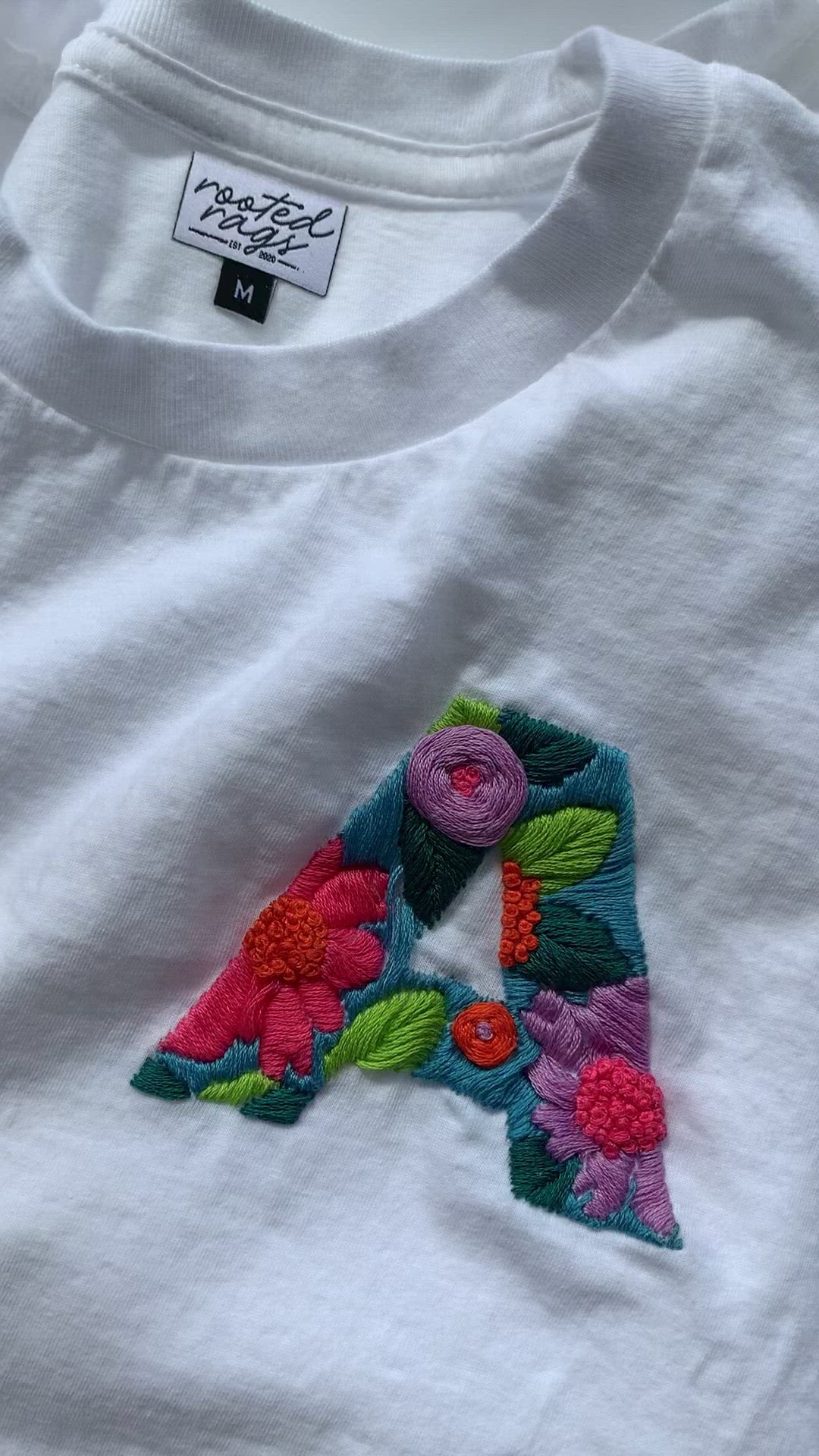 Signature Floral Embroidered Adult T-Shirt