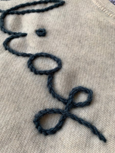 Hand Embroidered Yarn Name Kids Sweatshirt