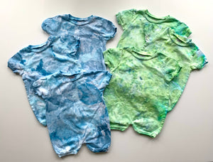 Ice Dyed Kids Bubble Romper