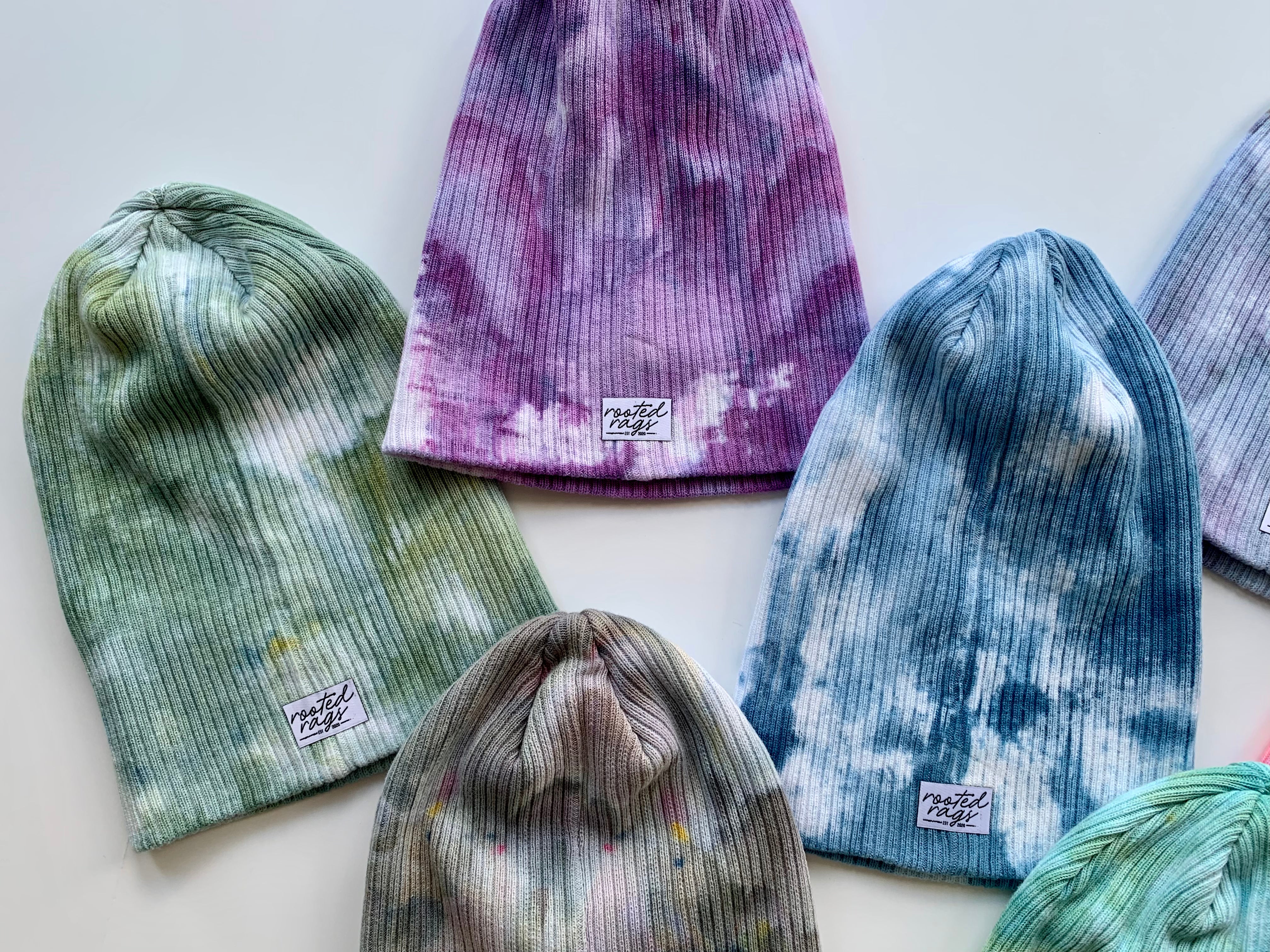 Beanie – Rooted Ice Dyed Rags