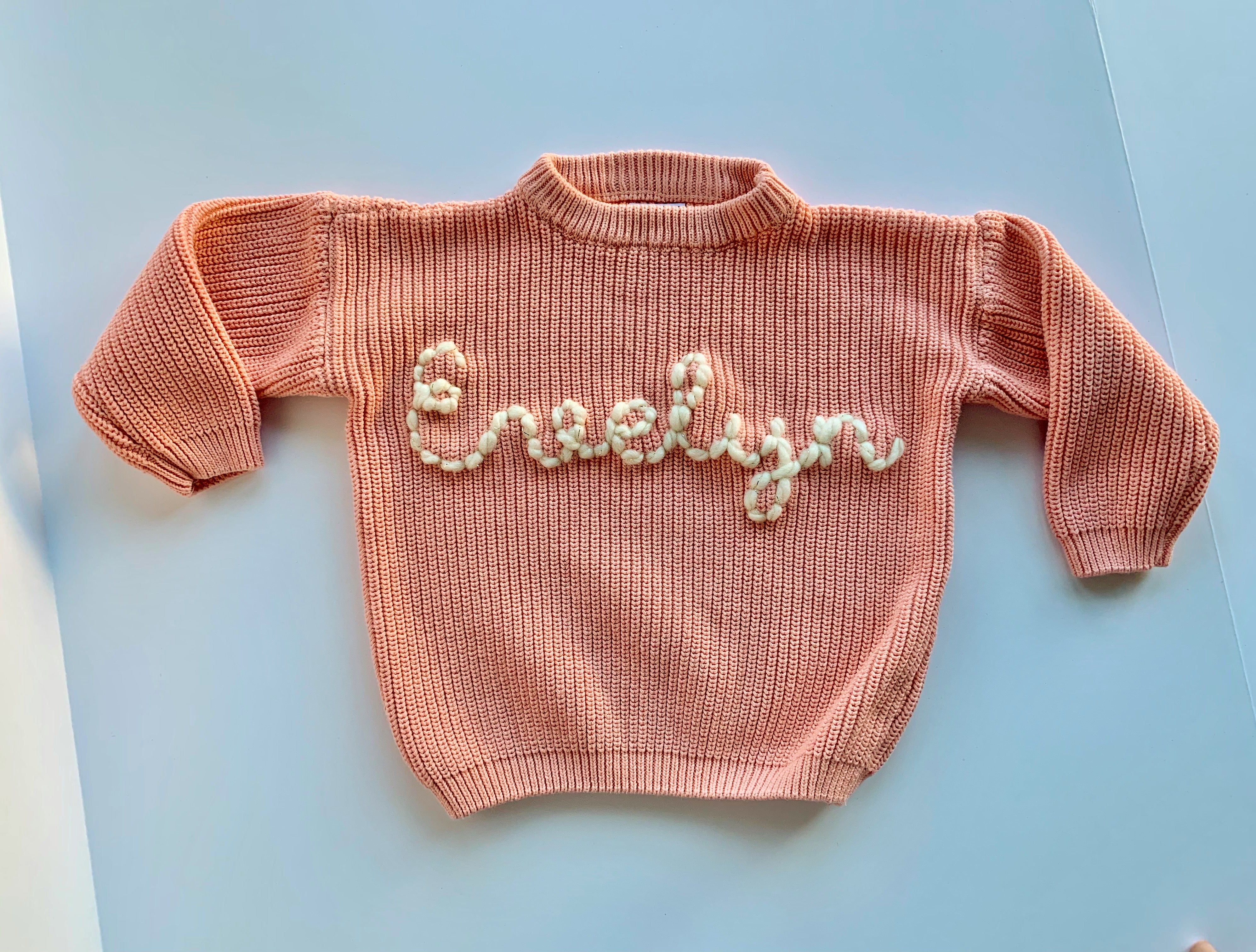 Hand Embroidered Name Sweater