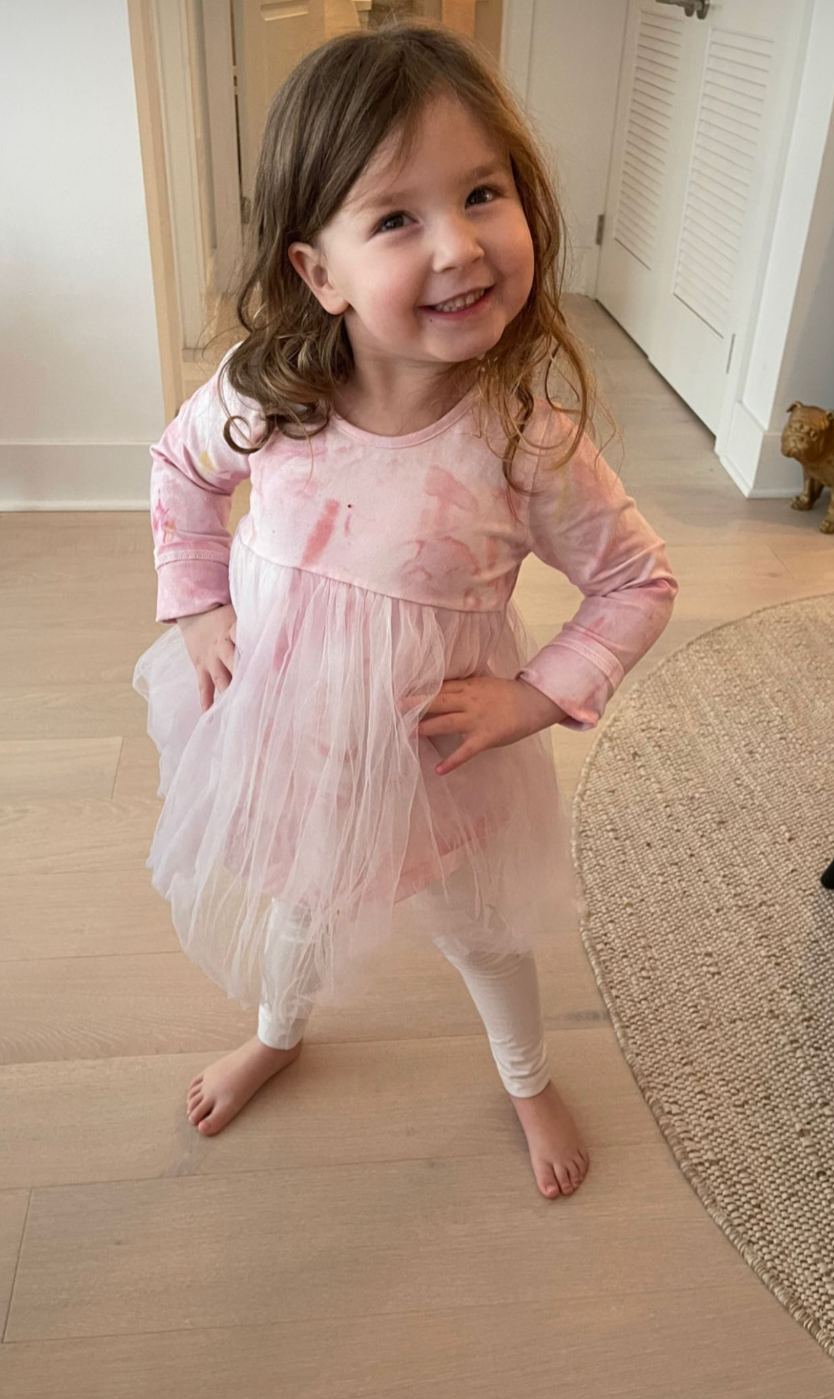 Ice Dyed Long Sleeve Tutu Dress