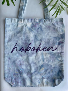 Hoboken Ice Dyed and Hand Embroidered Tote Bag