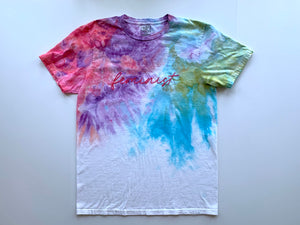 Feminist Ice Dyed and Hand Embroidered Onesie® or T-shirt