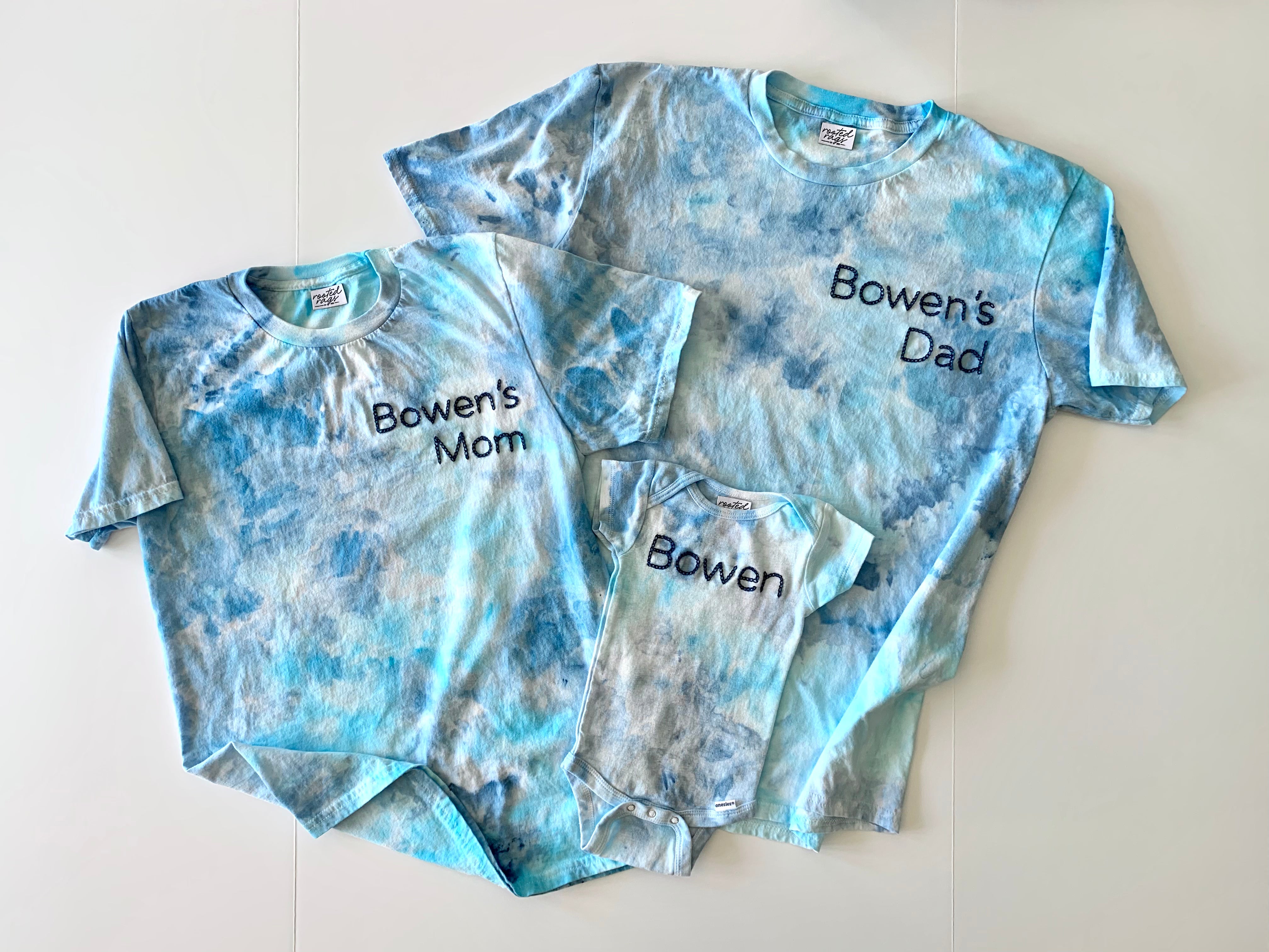 Custom Embroidered and Ice Dyed Short Sleeve Adult T-shirt
